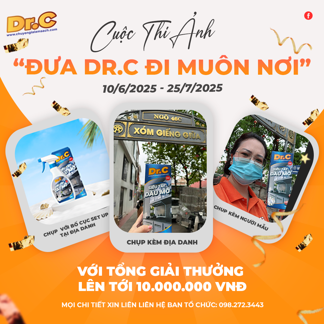 Dr.C đi muôn nơi – Hành trình lan tỏa sức mạnh làm sạch đến mọi ngóc ngách Dr.C đi muôn nơi – Hành trình lan tỏa sức mạnh làm sạch đến mọi ngóc ngách