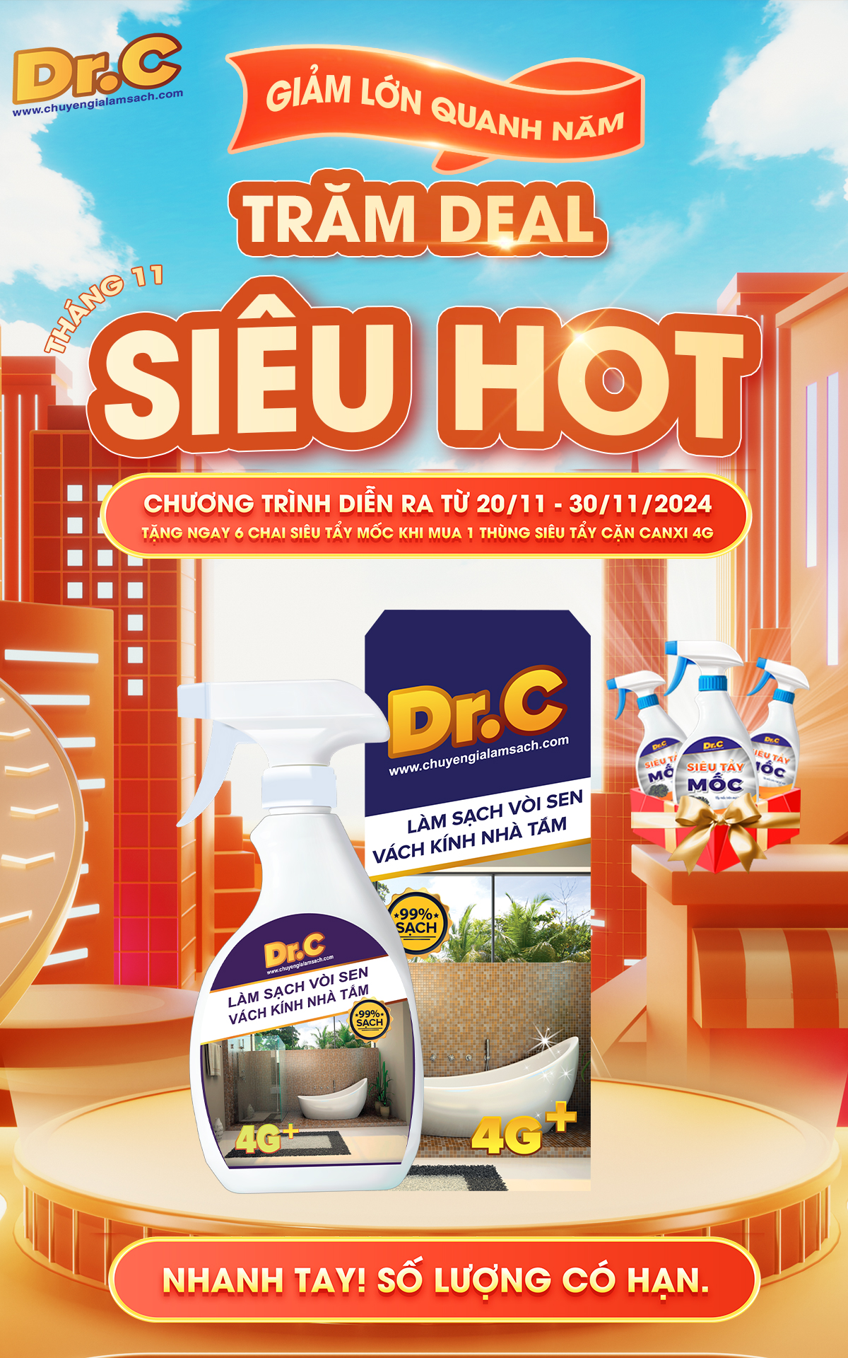 Chương Trình Khuyến Mại Dr.C – Chỉ Còn 5 Ngày Nhận Ưu Đãi Đặc Biệt!