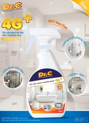 Dr.C 4G Dung Dich Tẩy Cặn Canxi, Làm Sạch Sen Vòi Inox, Cabin Tắm