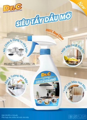 Siêu Tẩy Dầu Mỡ - TẨY DẦU MỠ TRÊN LƯỚI LỌC MÁY HÚT MÙI, KIỀNG BẾP GA, BẾP TỪ ...