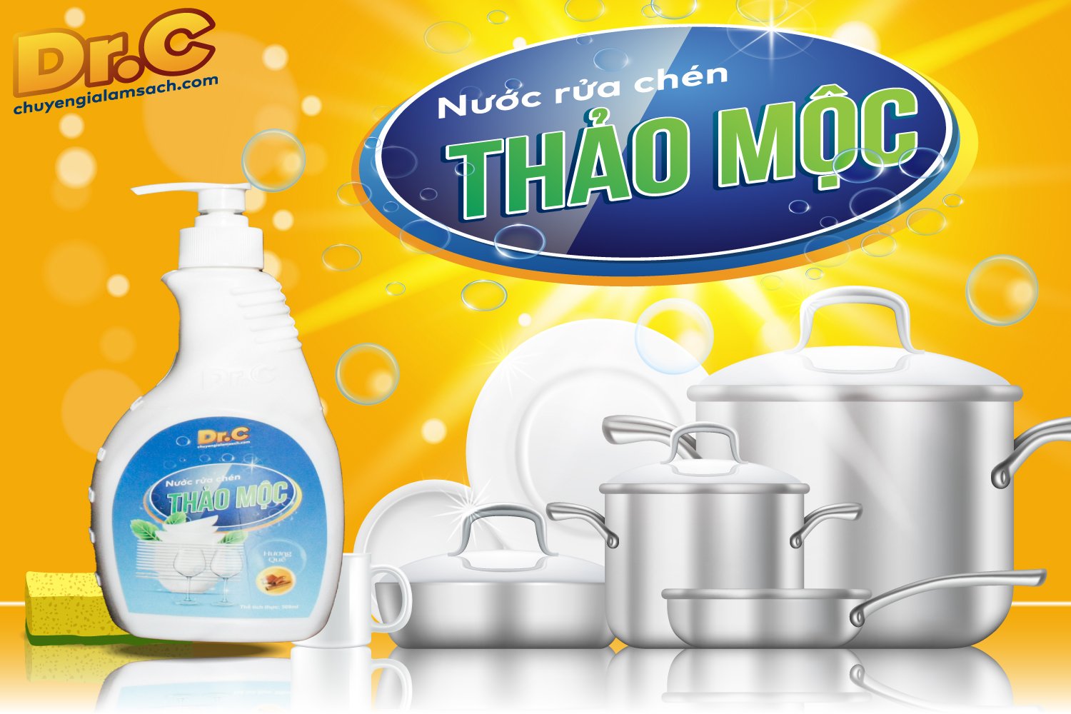Khử Mùi Tanh Trên Chén Đĩa - Nước Rửa Bát Thảo Mộc Dr.C Khử Mùi Tanh Trên Chén Đĩa - Nước Rửa Bát Thảo Mộc Dr.C