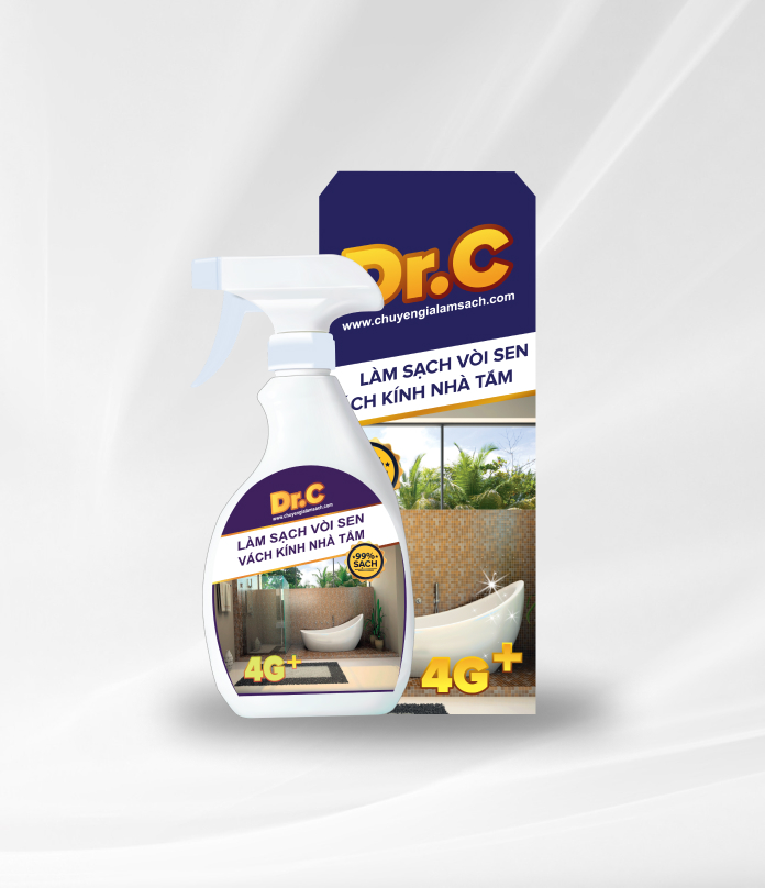 Dr.C 4G Dung Dich Tẩy Cặn Canxi, Làm Sạch Sen Vòi Inox, Cabin Tắm Dr.C 4G Dung Dich Tẩy Cặn Canxi, Làm Sạch Sen Vòi Inox, Cabin Tắm