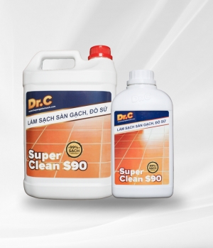 Super Clean S90 Dung Dịch Làm Sạch Các Vết Bẩn Cứng Đầu, Tẩy Xi Măng, Vôi Vữa Trên Bề Mặt Sàn Gạch