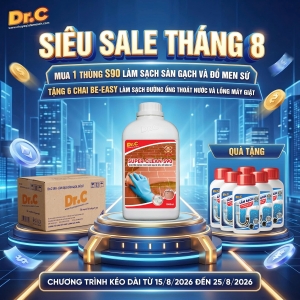 Chương Trình Khuyến Mãi Tháng 8 Dr.Clean: Mua 1 Thùng S90 Tặng Ngay 6 Chai Be-Easy Làm Sạch Toàn Diện