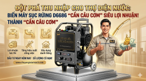 Đột Phá Thu Nhập Cho Thợ Điện Nước: Biến Máy Sục Rửa Đường Ống D6686 Thành 