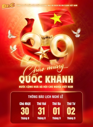 [THÔNG BÁO] Lịch Nghỉ Lễ Quốc Khánh 2/9 Năm 2026 – Chuyên Gia Làm Sạch Dr.C