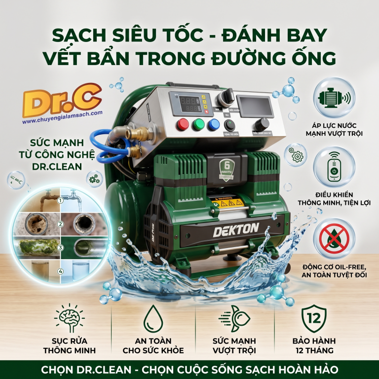 Giải Pháp Làm Sạch Đường Ống Nước Chuyên Dụng Dr.Clean: Công Nghệ Xung Thủy Khí An Toàn, Không Đục Phá