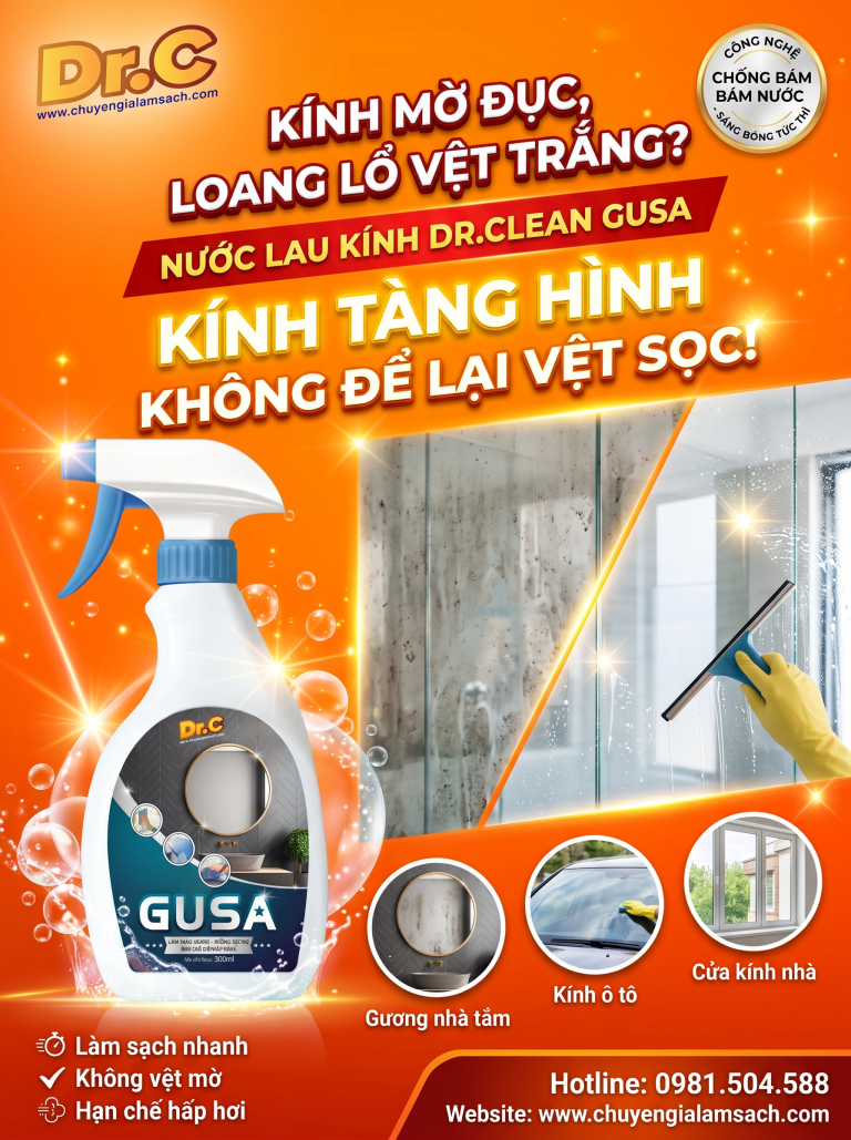 Nước Lau Kính Dr.Clean Gusa: Tuyệt Chiêu Lau Kính 