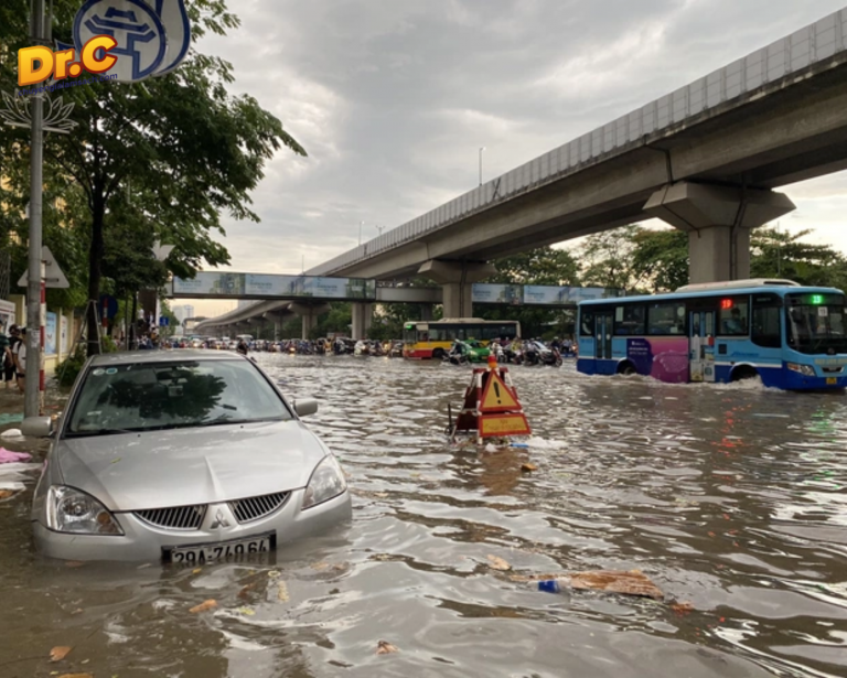 Hà Nội mưa dông kèm nguy cơ gió giật mạnh