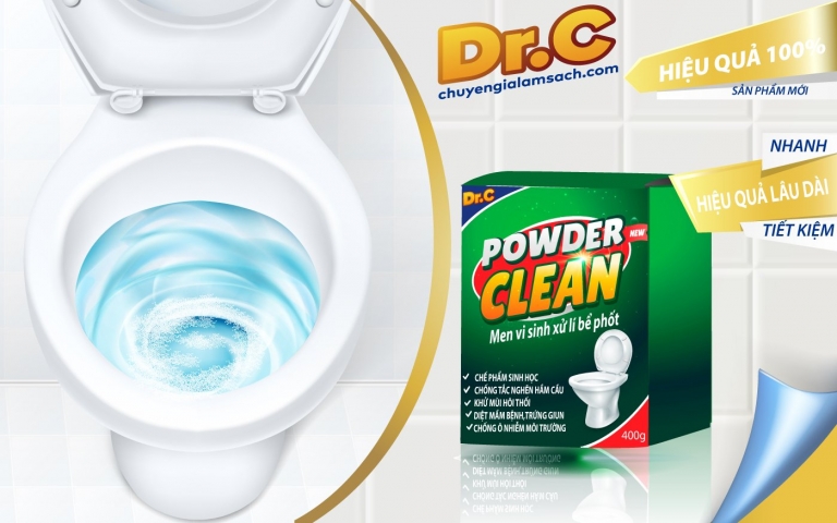 Xử Lý Bể Phốt Đầy Nhanh Chóng tại Hà Nội - Powder Clean Men Vi Sinh Xử Lý Bể Phốt của Dr.C