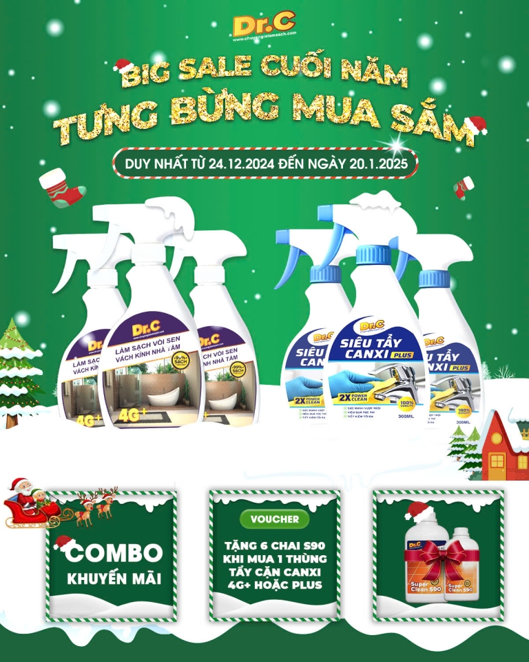 🎉🎄 BIG SALE CUỐI NĂM 2024 – MUA SẮM HẤP DẪN CÙNG DR.C VỚI QUÀ TẶNG GIÁ TRỊ 🎄🎉